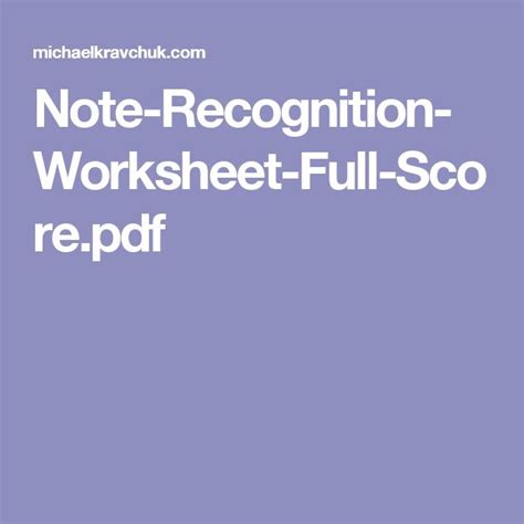 Image result for Note Review Worksheet