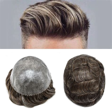Buy Men Hair Replacement Systems Full Poly Thin Skin Mens Toupee ...