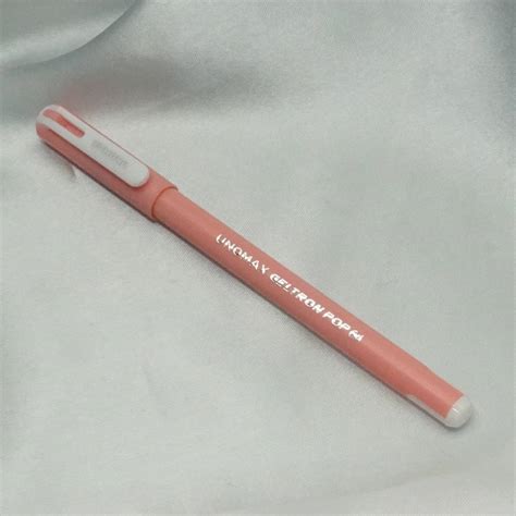 Unomax Geltron Pop Gel Mat Pink Color Body Red Writing With Fine Tip ...