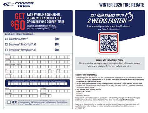 Cooper Tire Rebate Form 2026