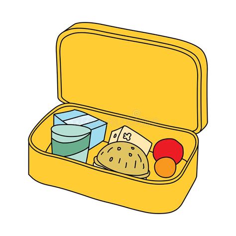 Lunch Box Clip Art Illustration Vector Stock Vector - Illustration of ...