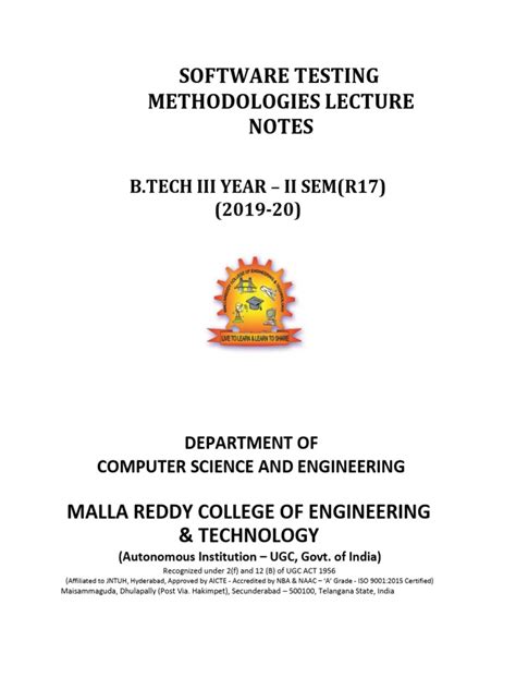 Image result for Software Testing Notes.pdf