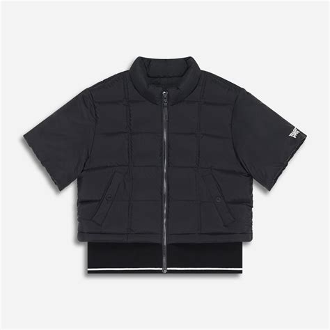 Women's Ribbed Waist Short Sleeve Puffer Jacket – PXG