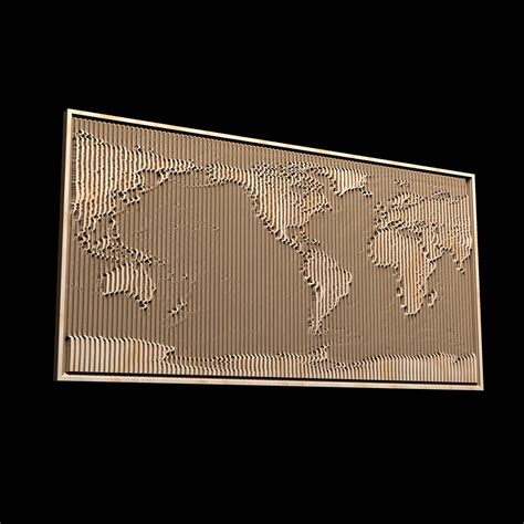 Buy World Map CNC V-carve Vector File for Engraving Online in India - Etsy