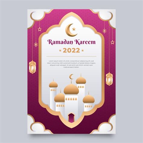 Gradient ramadan greeting card | Free Vector