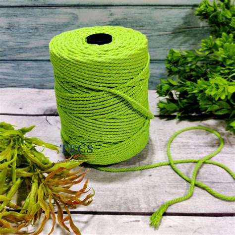 Green Macrame Roll Twisted 3mm – Handilane