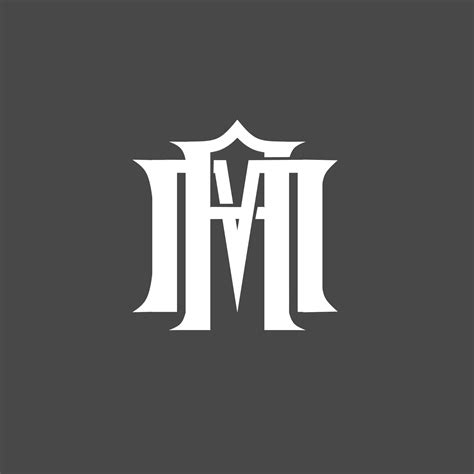 Monogram logo, a combination of the letters a and m or the letters m ...