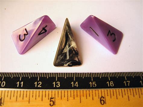 Justin Michell's (D4) FOUR SIDED DICE