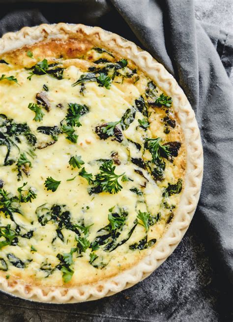 Spinach, Mushroom, and Feta Quiche » Kay's Clean Eats