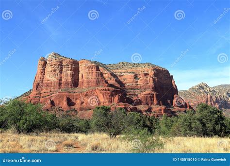 The Bell Rock, Landmark Butte Rock Formation Near the Town of Oak Creek ...