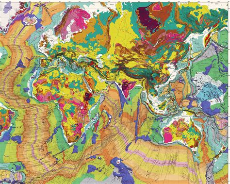 Geological Map of the World, Geology Wall Map Art Decor, Geologist Gift. - Etsy