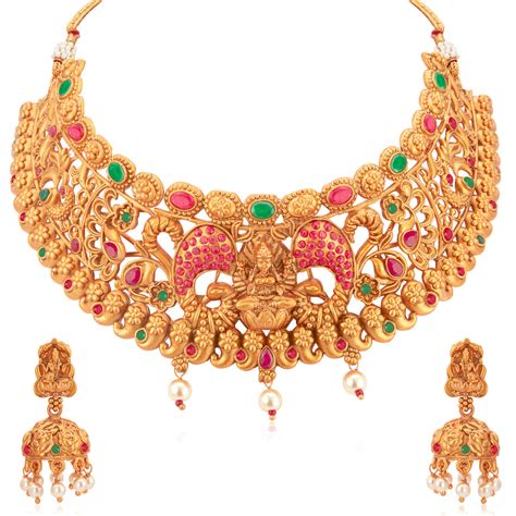 Buy Incredible Temple Choker Necklace Set Online | Sukkhi