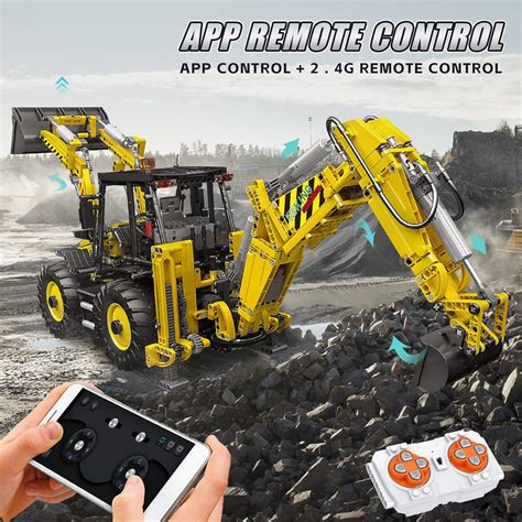 Buy Mould King 17036 Excavator and Bulldozer 2 in 1, RC Bulldozer ...