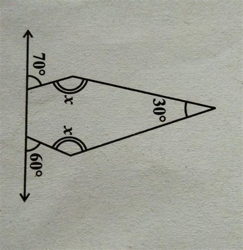 find the measure of angle x in given figure - Brainly.in