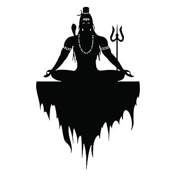 Buy 100yellow® Lord Shiva Wall Sticker for Bedroom Decor (PVC Vinyl, 90 ...