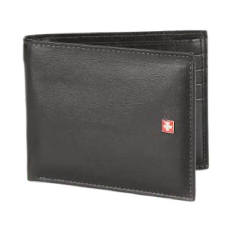 SWISS MILITARY-GENUINE LEATHER MENS WALLET BLACK