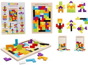 FirstSmiletoys Wooden Jigsaw Puzzle Brain Teasers Russian Building ...