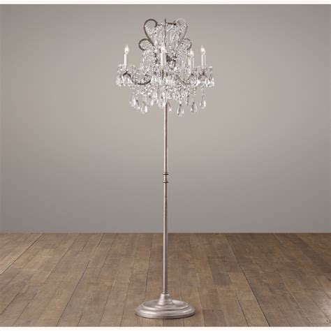 Restoration Hardware Crystal Chandelier Floor Lamp - AptDeco