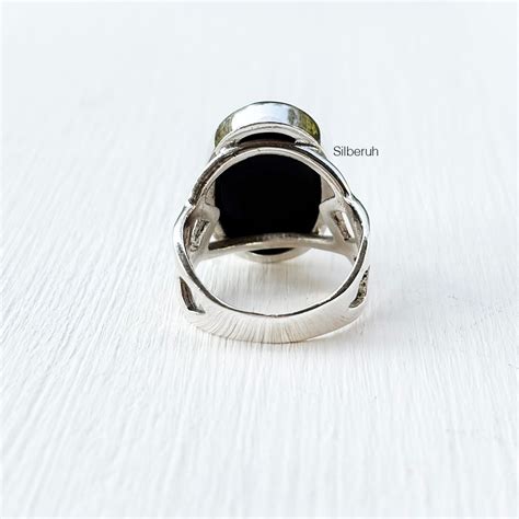 Black Onyx Celtic Silver Ring – SILBERUH
