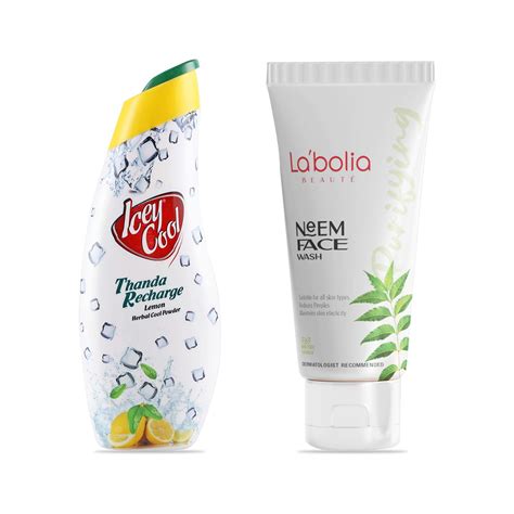 Icey Cool Lemon Herbal Talcum Cool Powder 300 g and Get Free Labolia ...