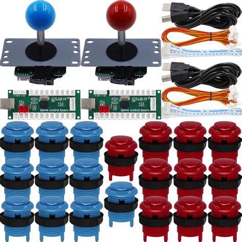 Buy SJ@JX Arcade Game 2 Player Controller DIY Kit Microswitch Button 4 ...