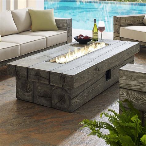 Wood Fire Pit Table