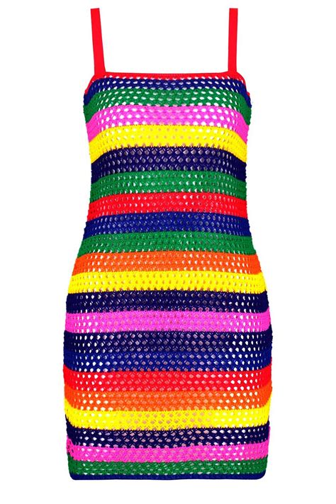 crochet dress rainbow