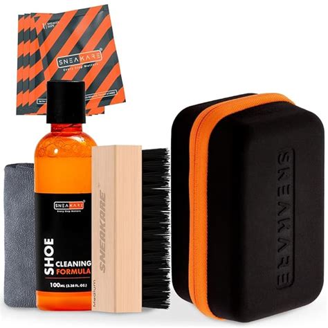 SNEAKARE Travel Shoe Cleaning Kit 100 ml Shoe Cleaner & 1 Medium ...