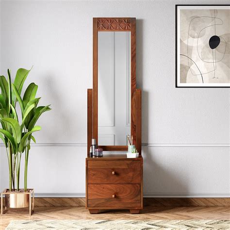 GODREJ INTERIO Treasure Solid Wood Dressing Table, 1-Year Warranty ...