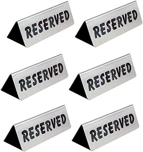 finality Stainless Steel Reserved Table Sign - Reserved Sign Reserved ...