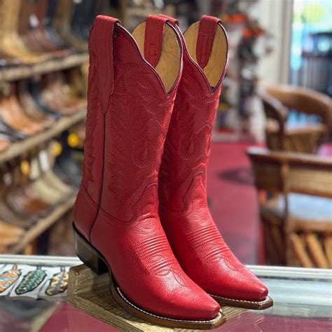 Red Cowgirl Boots | Genuine Leather