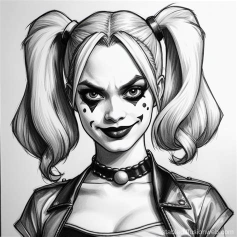 Harley Quinn Tegninger I Blyant