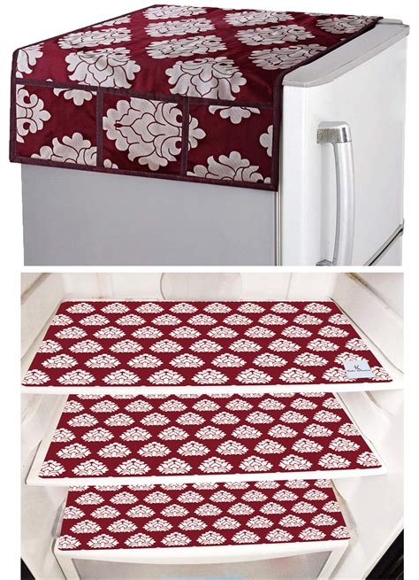 Kuber Industries Fridge Appliance Set|Flower Design & PVC Material|3 ...
