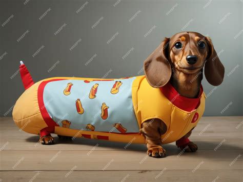 Premium Photo | A dog wearing a yellow and red shirt and a red and ...