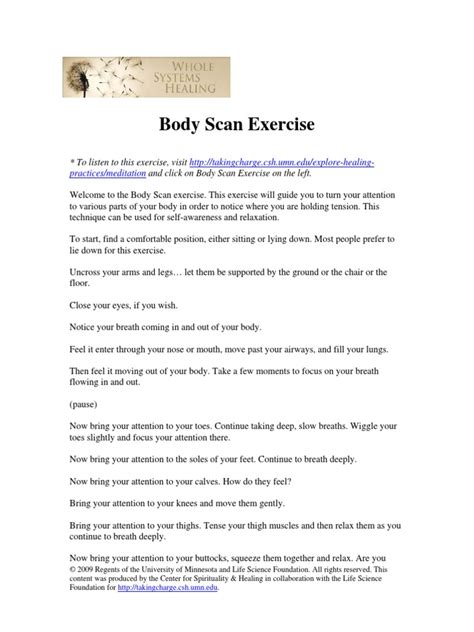 Body Scan Exercise 的图像结果