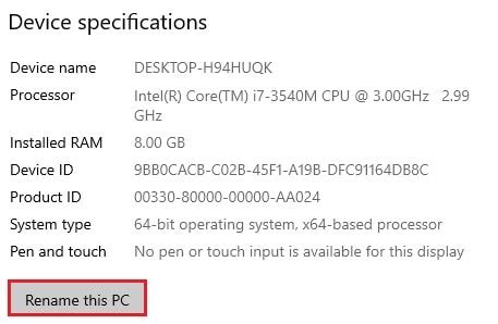 Image result for Change Computer Name and Settings