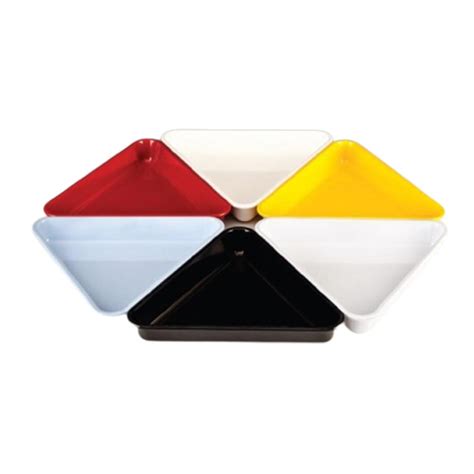 Zicco K-1107 Triangle Model Melamine Display Plate, 40x6 cm, Blue Price