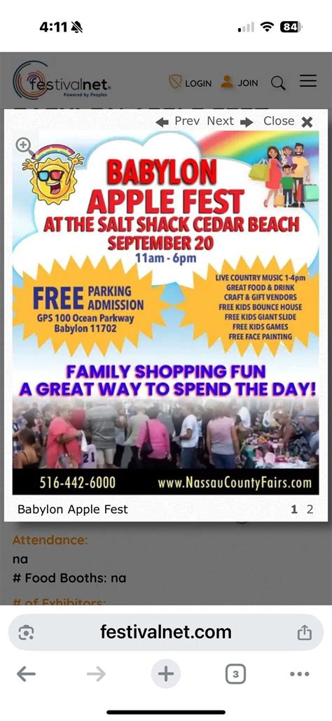 Babylon Apple Fest, Salt Shack NY Cedar Beach, Copiague, 20 September ...