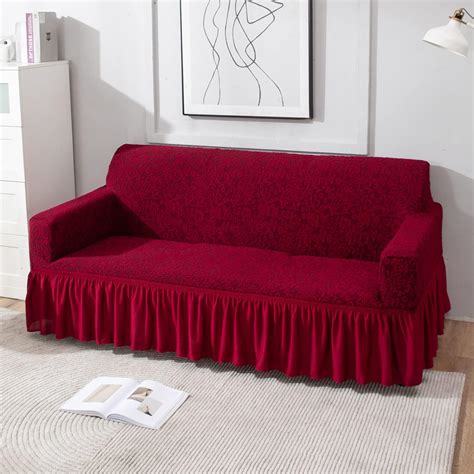 ABOUT SPACE Universal Three Seater Sofa Slipcover - Spandex & Polyester ...