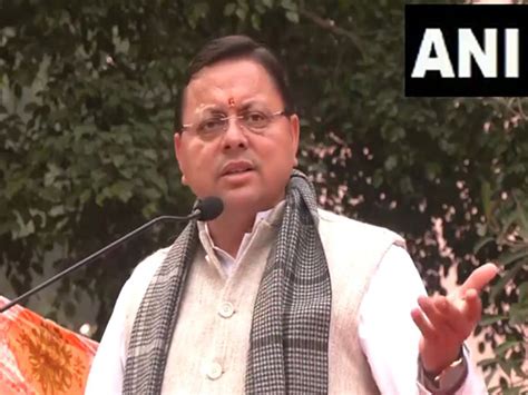 Uttarakhand CM Dhami attends public rally in support of BJP candidate ...