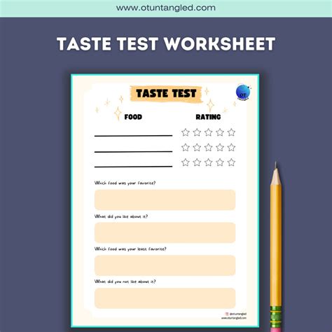 Image result for Taste Test Worksheet