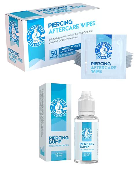 Amazon.com: Dr. Piercing Aftercare Wipes and Bump– Piercing Aftercare ...