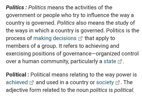 What is the difference between politics and political - Brainly.in