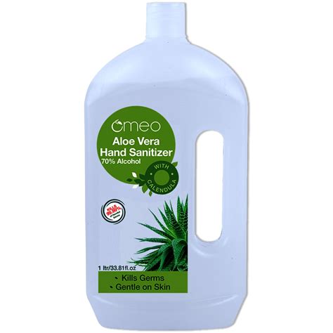 Omeo Alcohol Based Aloe Vera Hand Sanitizer Gel -1liter 99.99% ...