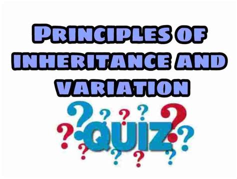 Image result for Principles of Inheritance and Variation KCET Questions