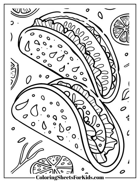 Taco Coloring Pages (Free Downloads) - Coloring Sheets For Kids