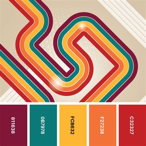 70s Color Palette Retro Color Palette Vector Art, Icons, And Graphics
