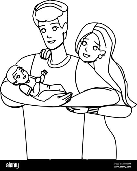 family newborn vector Stock Vector Image & Art - Alamy