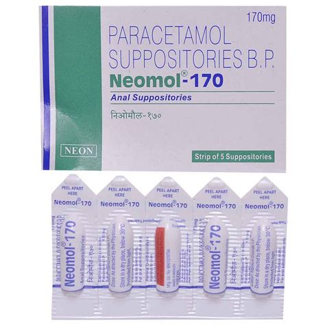 Neomol-170 Suppositories | Uses, Side Effects, Price | Apollo Pharmacy