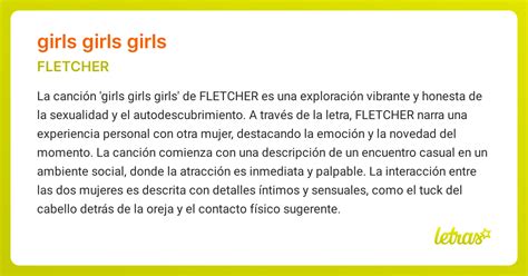 Significado de la canción GIRLS GIRLS GIRLS (FLETCHER) - LETRAS.COM
